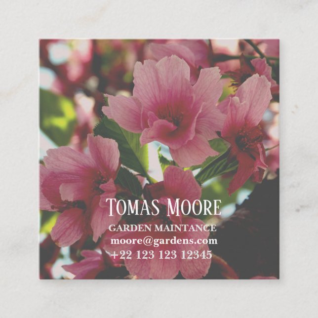 Tarjetas de negocios de Florales en Flor (Anverso)