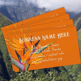 Tarjetas de negocios de flores de ave del paraíso 
