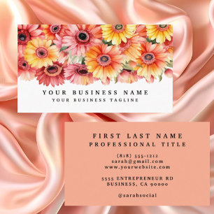 Tarjetas de negocios de flores de margaritas Gerbe