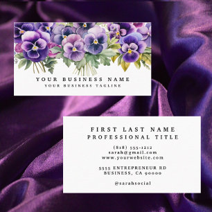 Tarjetas de Negocios de Flores de Pensamiento Mora