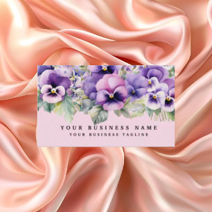 Tarjetas de Negocios de Flores de Pensamiento Mora