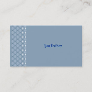 Tarjetas De Negocios De Folk Primitivo Azul Acero