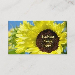 Tarjetas de negocios de girasoles Tarjetas amarill