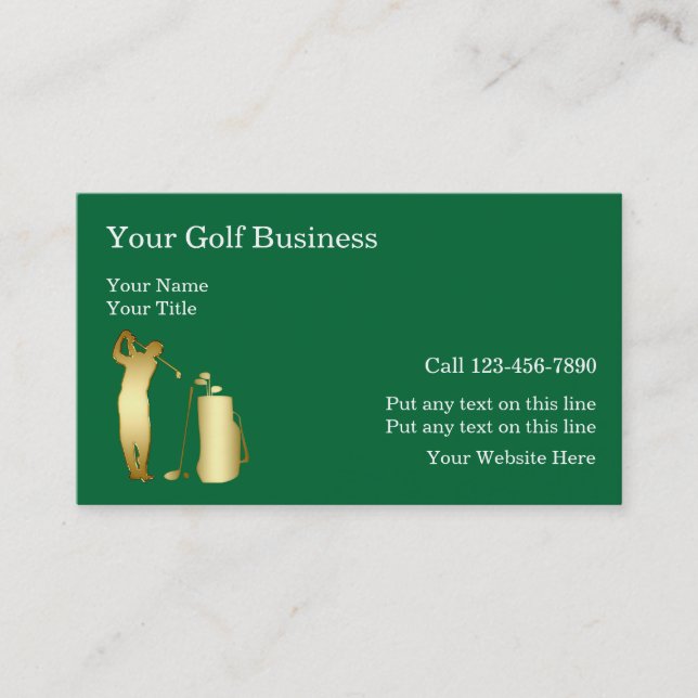 Tarjetas de Negocios de Golf (Anverso)