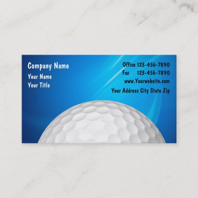 Tarjetas de Negocios de Golf (Anverso)
