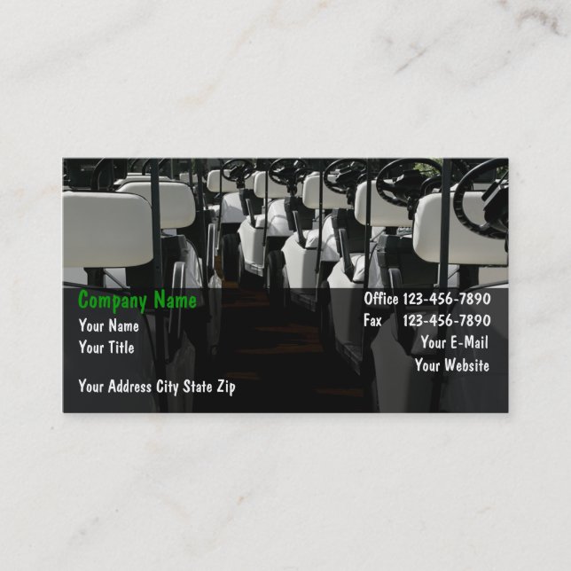 Tarjetas de Negocios de Golf (Anverso)