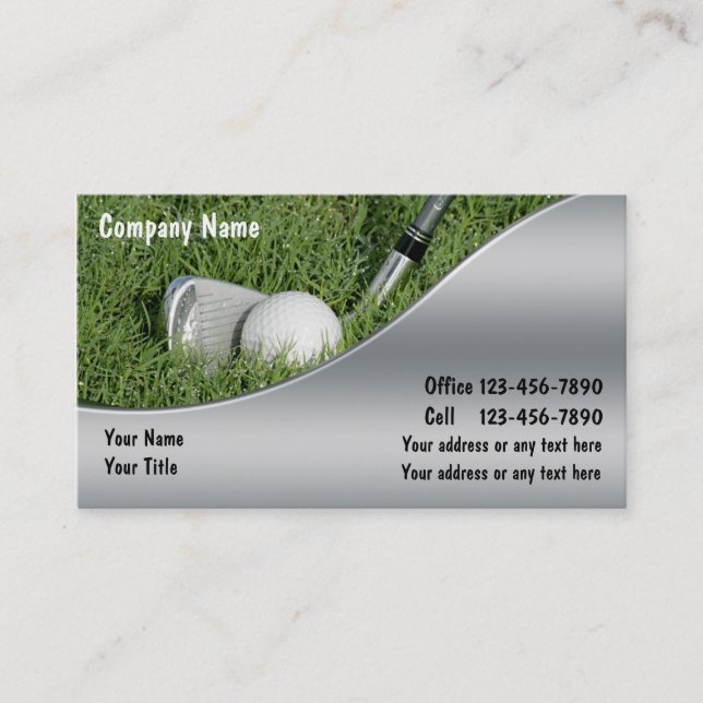 Tarjetas de Negocios de Golf (Anverso)