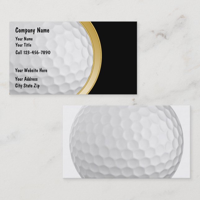 Tarjetas de Negocios de Golf (Anverso / Reverso)
