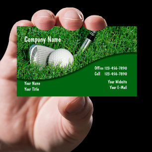 Tarjetas de negocios de golf