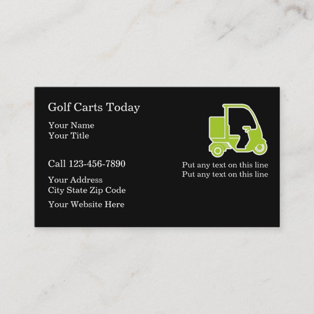 Tarjetas de Negocios de Golf (Anverso)