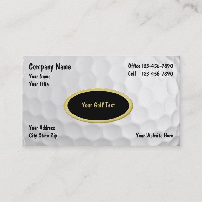 Tarjetas de Negocios de Golf (Anverso)