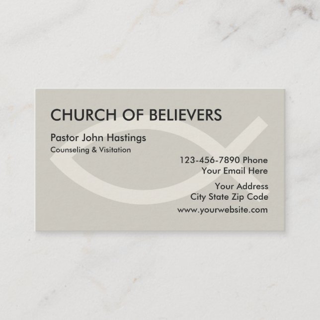 Tarjetas de Negocios de Iglesia (Anverso)