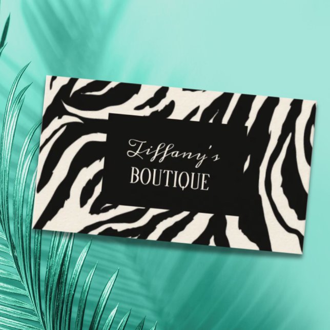 tarjetas de negocios de impresión de cebra de moda (modern chic girly Zebra print Business Cards)