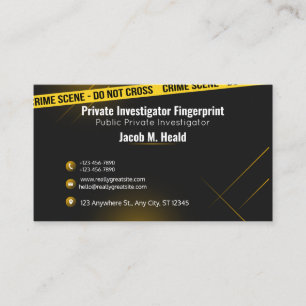 tarjetas de negocios de investigadores privados, d