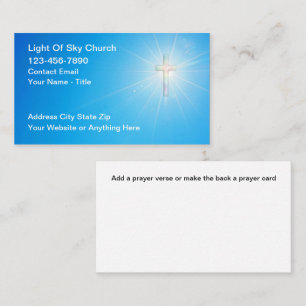 Tarjetas de negocios de la iglesia cristiana con c