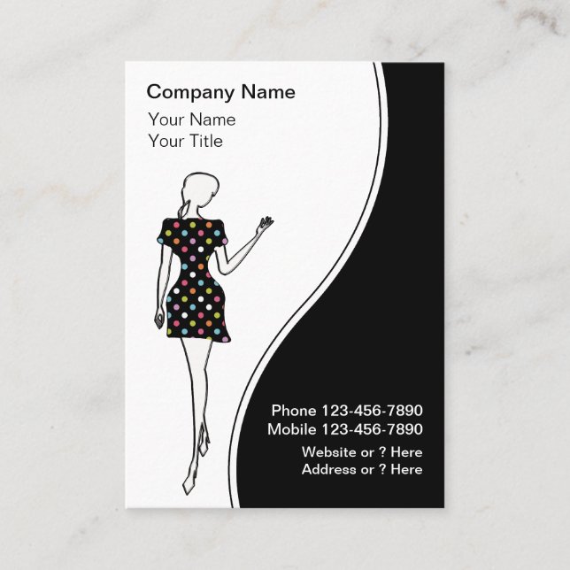 Tarjetas de negocios de moda (Anverso)