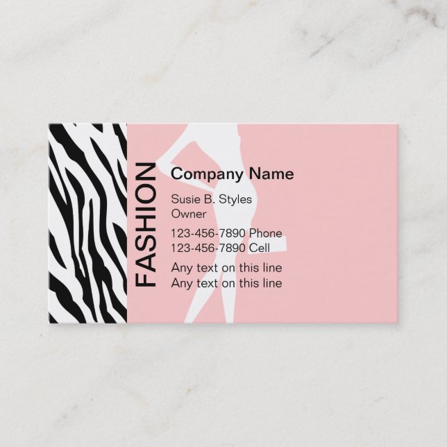 Tarjetas de negocios de moda (Anverso)