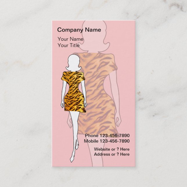 Tarjetas de Negocios de Moda (Anverso)