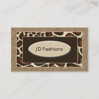tarjetas de negocios de Moda de impresión leopardo