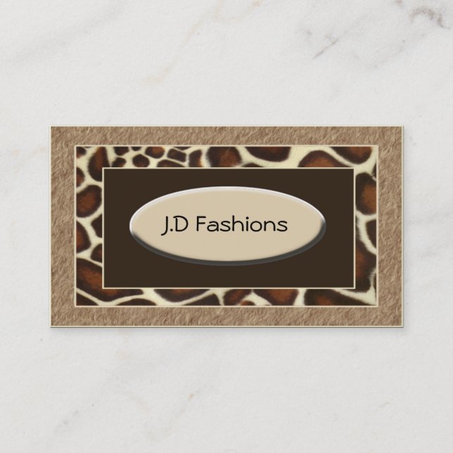 tarjetas de negocios de Moda de impresión leopardo (Anverso)