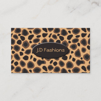 tarjetas de negocios de moda de impresión leopardo