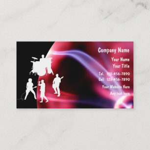 Tarjetas de negocios de música rock