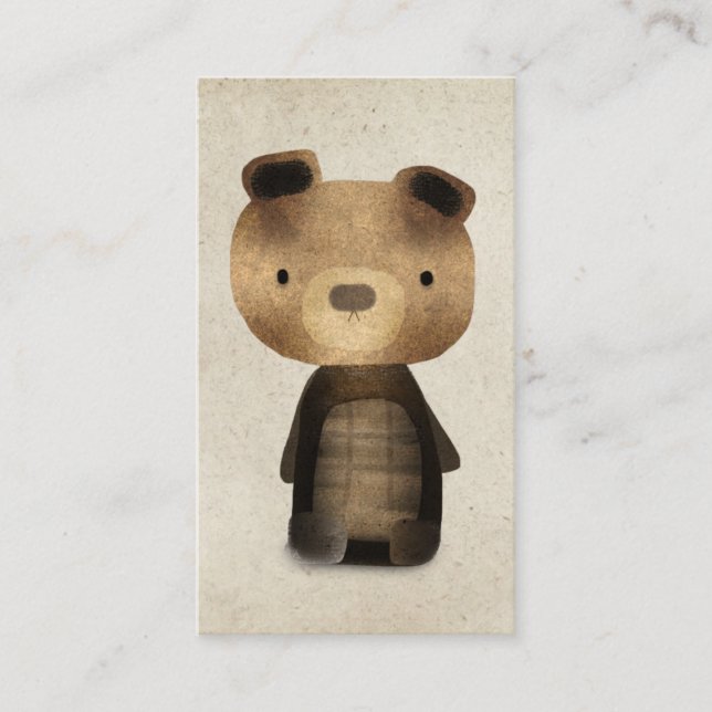 TARJETAS DE NEGOCIOS DE OSO VINTAGE (Anverso)