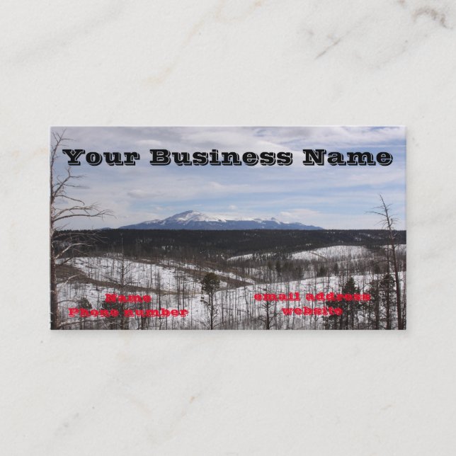 Tarjetas de negocios de Pike's Peak (Anverso)