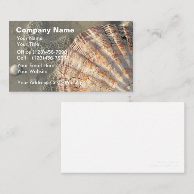 Tarjetas de Negocios de Playa (Anverso / Reverso)