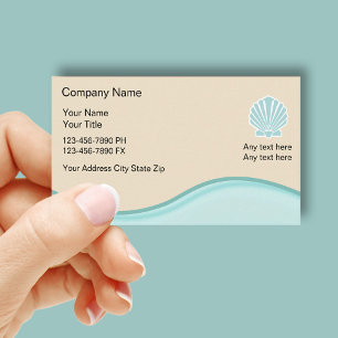 Tarjetas de Negocios de Playa