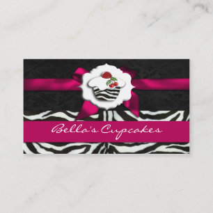 tarjetas de negocios de quequitos de moda rosa