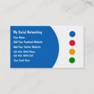 Tarjetas de Negocios de Redes Sociales
