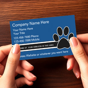 Tarjetas de negocios de servicio de mascotas