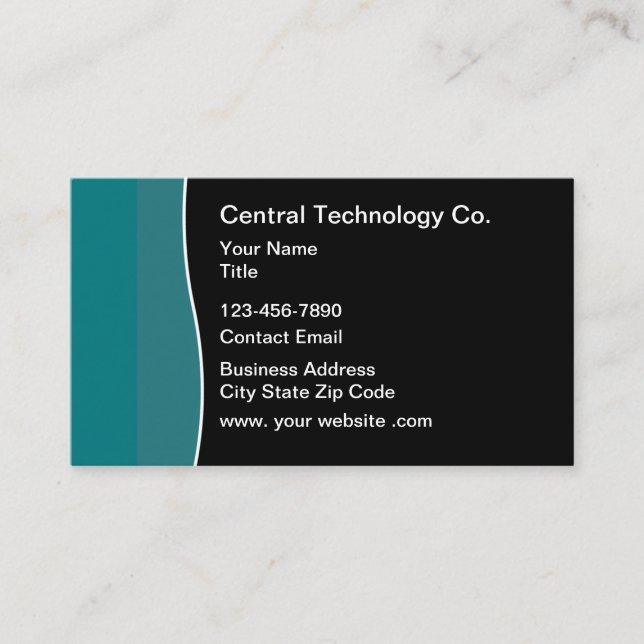 Tarjetas de Negocios de Tecnología Diseño Moderno (Anverso)
