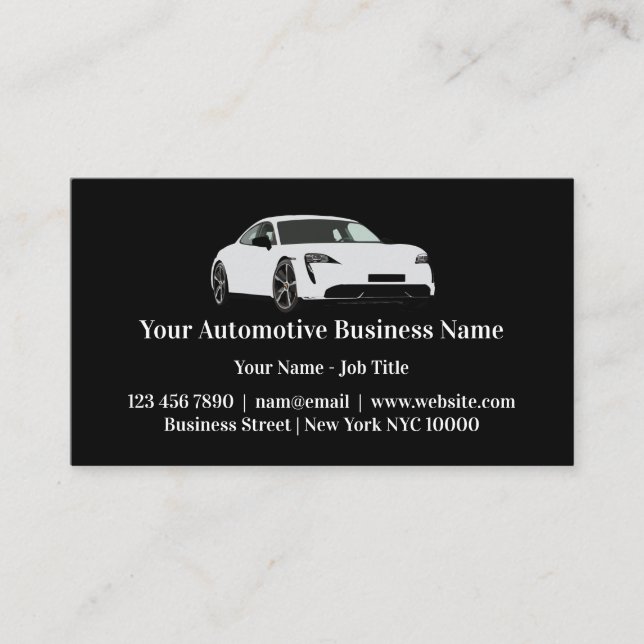 Tarjetas de negocios de tema de automóvil (Anverso)