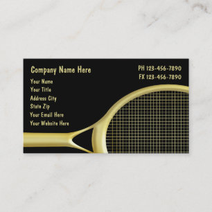 Tarjetas de Negocios de Tenis