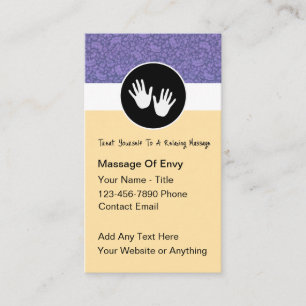 Tarjetas de negocios de terapia de masaje modernas