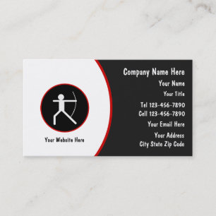 Tarjetas de negocios de tiro con arco