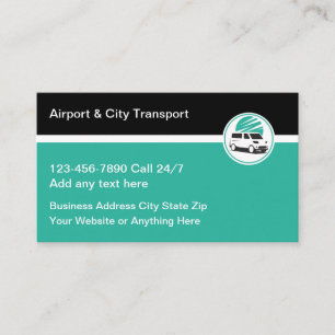 Tarjetas De Negocios De Transporte En Taxi Y Aerop