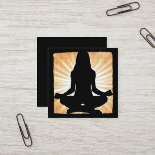 Tarjetas de Negocios de Yoga de Mediación Doradas 