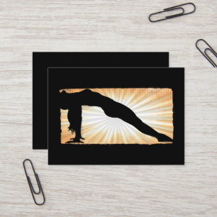Tarjetas de Negocios de Yoga de Mediación Marrones