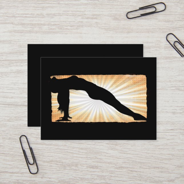 Tarjetas de Negocios de Yoga de Mediación Marrones (Anverso/Reverso In Situ)