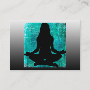 Tarjetas de Negocios de Yoga de Mediación Verde Az