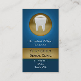 tarjetas de negocios dentales azules con tarjeta d