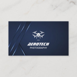 Tarjetas de negocios Drone Elegant Blue