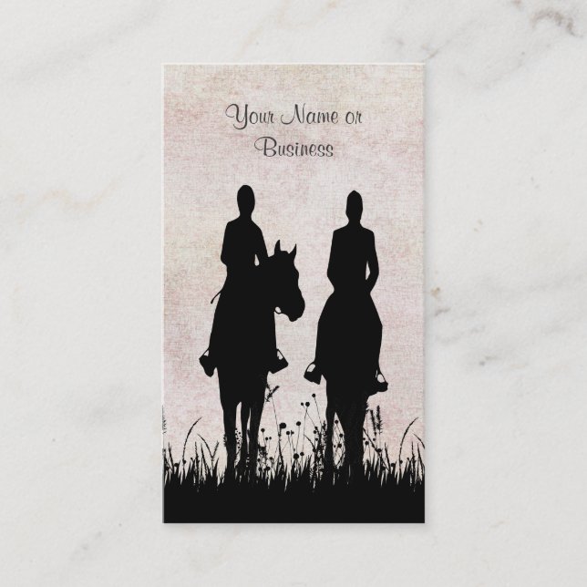 Tarjetas De Negocios Ecuestables De Caballo (Anverso)