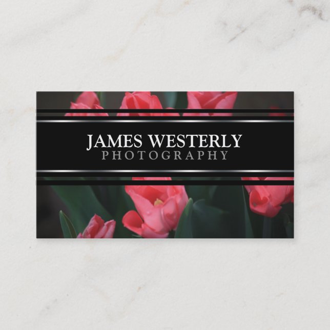 Tarjetas De Negocios Elegantes Para Fotógrafos (Anverso)