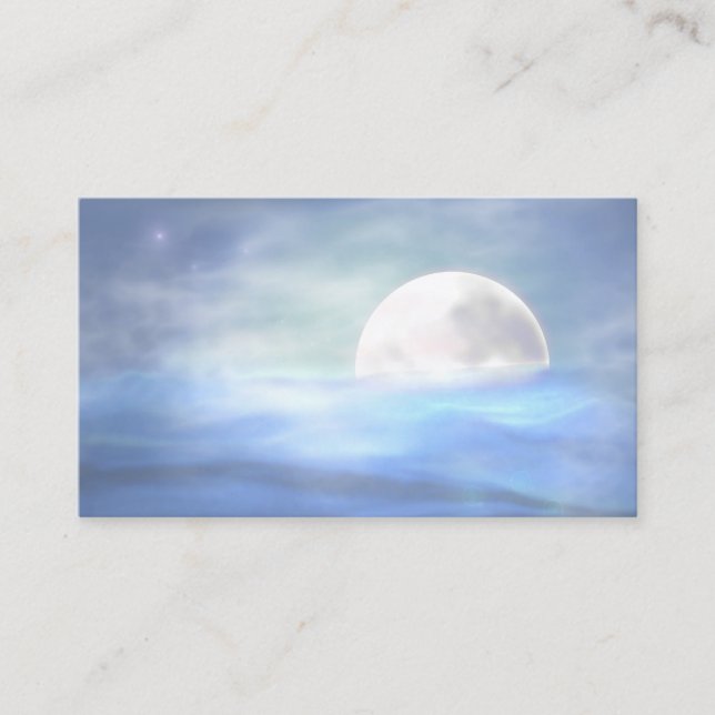 Tarjetas de negocios espirituales de lunas de agua (Anverso)