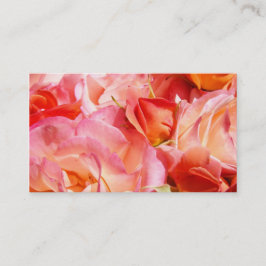 Tarjetas de Negocios Flores de Rosa Naranja Rosa M