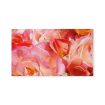 Tarjetas de Negocios Flores de Rosa Naranja Rosa M